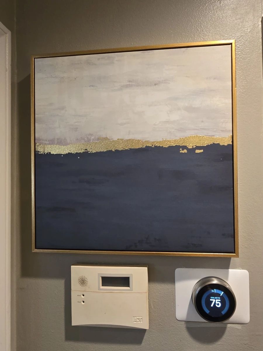 Abstract Gold Leaf Landscape Canvas Art