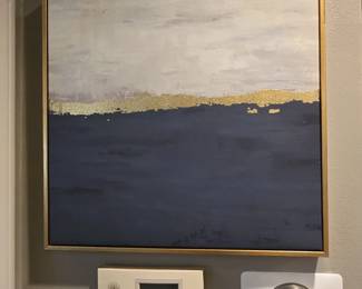 Abstract Gold Leaf Landscape Canvas Art