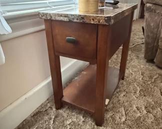 Signature Design by Ashley Breegin Chair Side End Table with Faux Marble Top