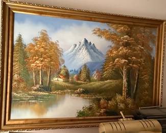 Mountain Landscape Painting by C. Anton