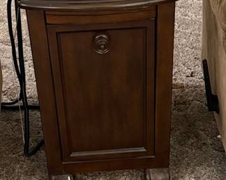 Ashley Furniture Laflorn Dark Brown Chairside End Table with USB Ports
