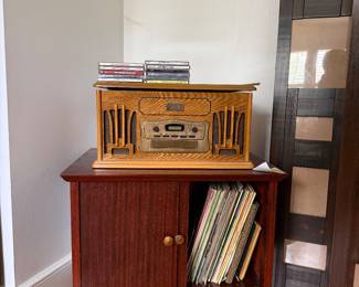 record player & record stand