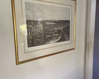 Old print of Zurich Switzerland