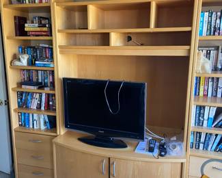 Mural Bookcase and TV stand