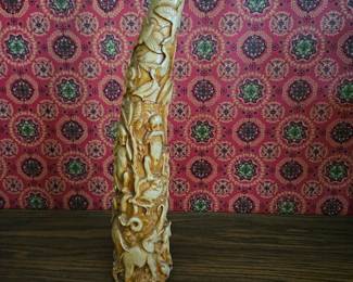 Carved fake tusk