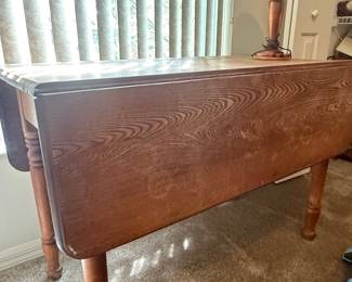 Antique Oak Drop Leaf Table