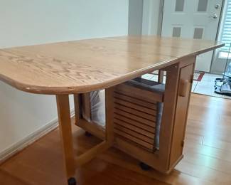 Drop Leaf Dining Table and Chairs Set
