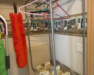 3-Bag Laundry Sorter Cart with Metal Frame