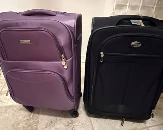 Windham Purple Hardside Spinner Luggage and Black Softside Spinner Luggage
