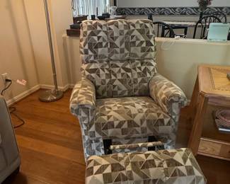 Recliner Armchair Set with Ottomans