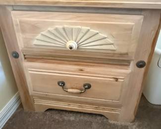 Broyhill Knotty Pine Two-Drawer Nightstand