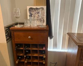 Winsome Wood 20-Bottle Wine Cabinet with Drawer