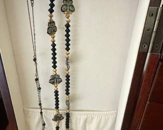 Assorted Costume Jewelry Collection in Wooden Jewelry Box