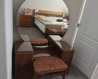 Art Deco waterfall vanity set