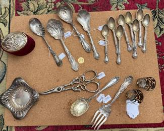 Mostly Sterling pieces, a few silver plate
