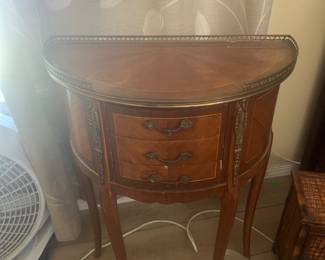 Vintage Demi-Lune (Half-Moon) Accent Table $80
