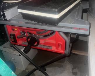 Portable 10 inch table saw with foldable stand $120