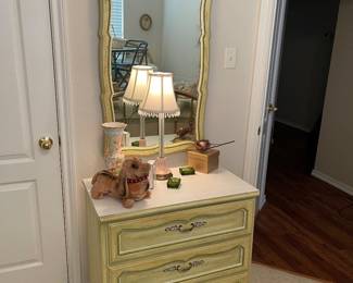1970’s French Provincial dresser & mirror 