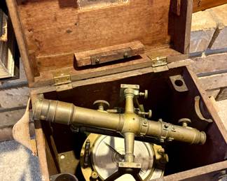 Vintage Bausch & Lomb 60mm Spotting Scope With Freeland Tripod And Case 30” Engineers surveying kit