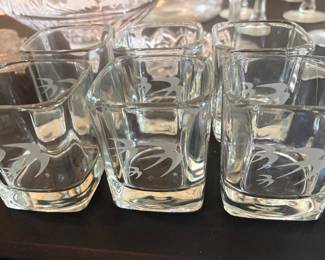 Ozark Airlines Square Rocks Glasses Mid Century 