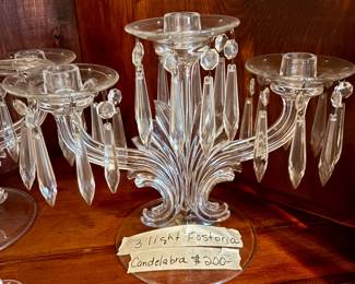 Fostoria Crystal Candelabras
