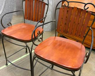 Wood/Iron bar stools