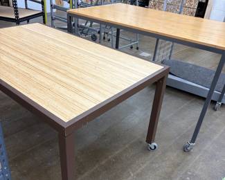 Work tables on wheels