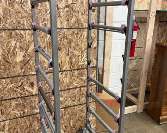 Industrial tray cart on wheels