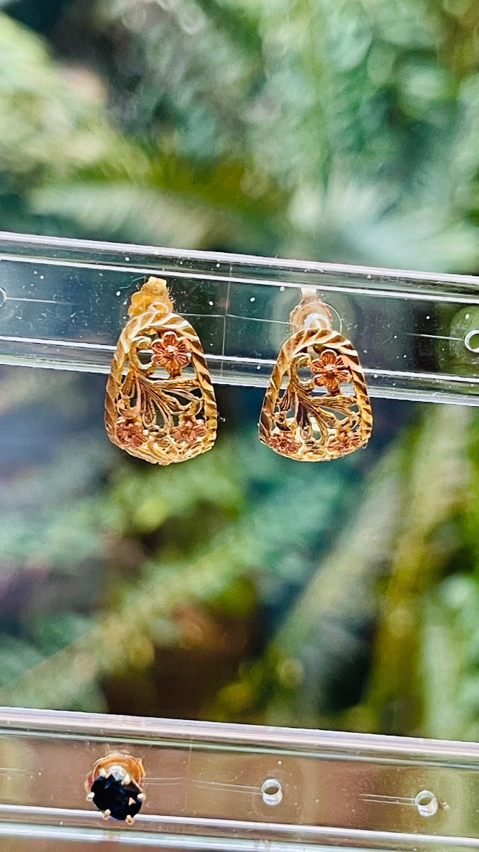 14K gold earrings