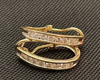 14K gold and diamond Earrings