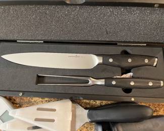 Pampered Chef Carving Knife Fork Set