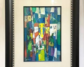 Large modern cubism painting from Paris. sogned by the artist (cowain).