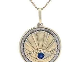 Sunray Eye of Horus Gemstone Medallion Pendant