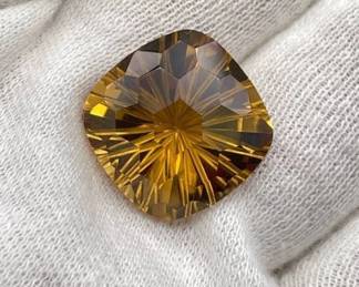 14.67 Carats Natural Citrine (Concave Fantasy Cut)