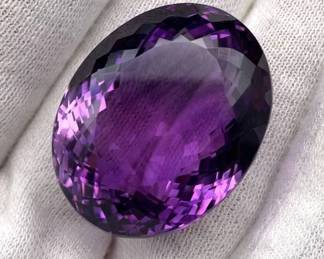 Massive! 87.90 Carats Natural Amethyst (Oval Fancy Cut)
