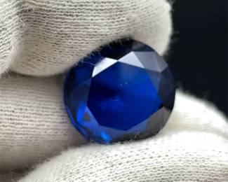 16.07 Carats Synthetic Blue Spinel (Round Mixed Cut)