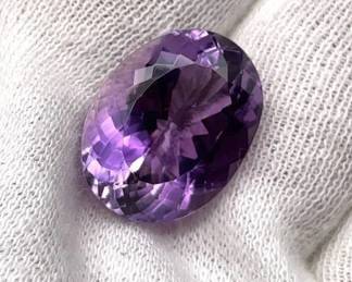 11.54 Carats Natural Amethyst (Oval Mixed Cut)