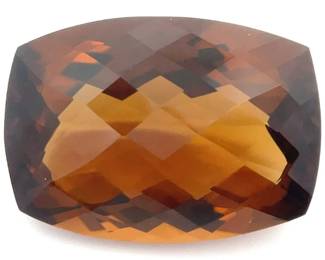 30.58 Carats Synthetic Citrine (Cushion Checkerboard Cut)