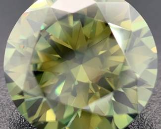 3.00 Carat Green Moissanite (Round Brilliant, GRA Certified)