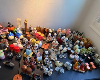 Hundreds of Salt and Pepper Shaker Sets - From Antique to current, crystal and silver