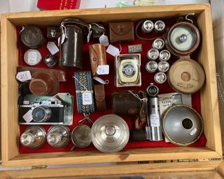 vintage camera equipment, Canon 35mm camera, Nikkor Kogaku lenses, viewfinders, etc