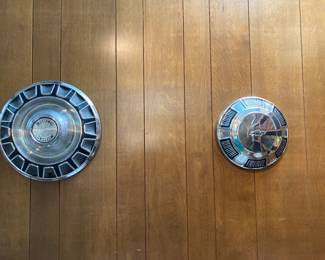 1970 Mustang hubcap, 1970 Chevy Impala hubcap