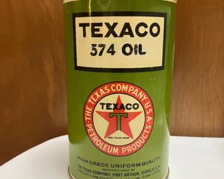 vintage Texaco oil can