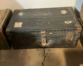 vintage "Texas Aggies" footlocker