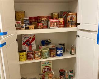 vintage tins, jars, and packaging