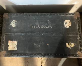 vintage "Texas Aggies" trunk footlocker