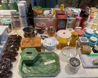 vintage Avon, English vanity set