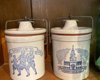 US Bicentennial commemorative crocks