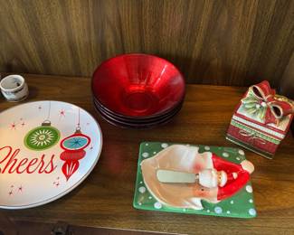 Christmas serving pieces 