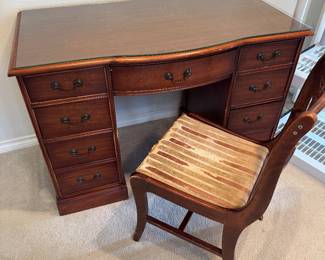 Sears & Roebuck ladies desk & chair this desk includes glass top  